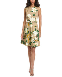 Oscar De La Renta Degrade Magnolia Twill Dress