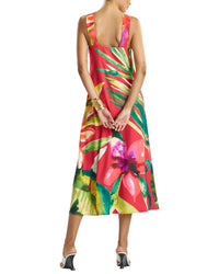 Natori Mallorca Printed Silk Halter Dress