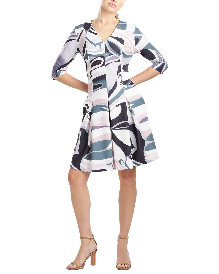 Natori Abstract Pleated Dress