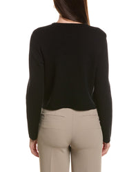 Bruno Magli Cropped Crewneck Wool Jacket