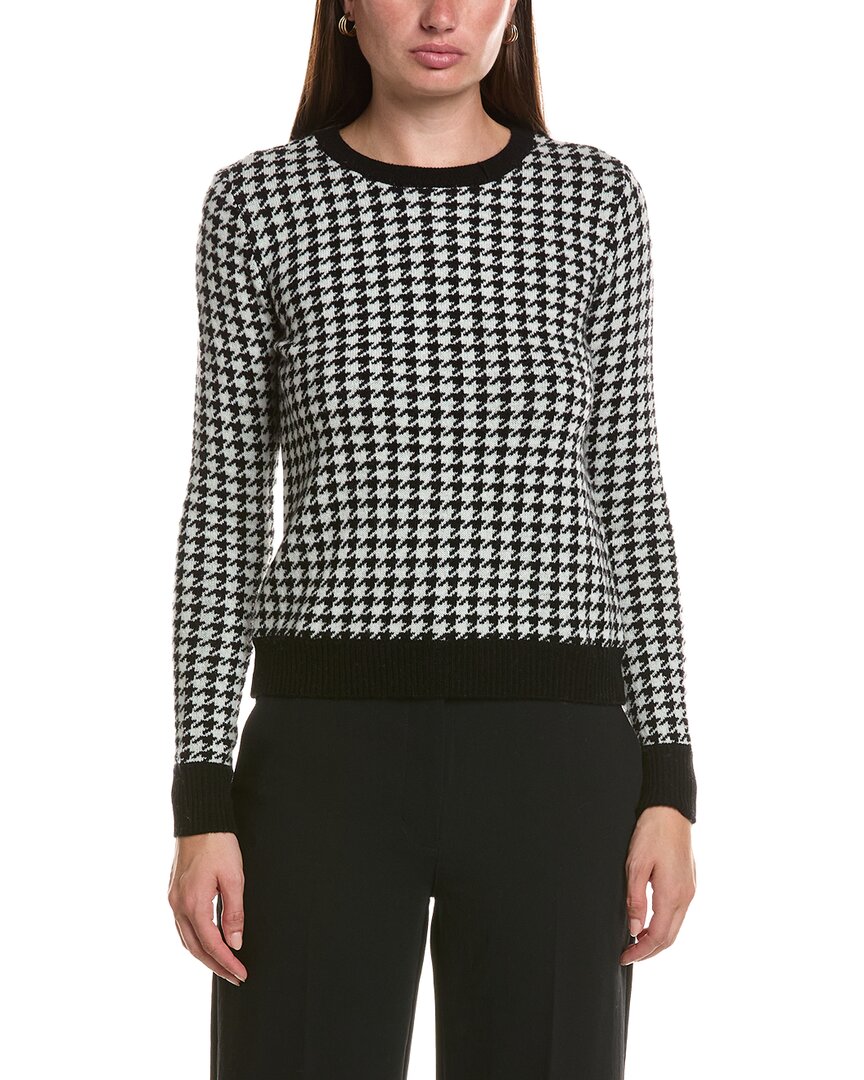 Bruno Magli Houndstooth Crewneck Wool & Cashmere-Blend Sweater