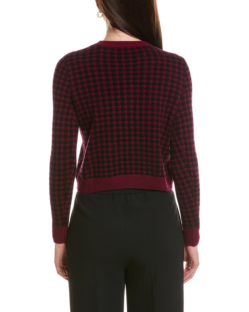 Bruno Magli Houndstooth Crewneck Wool & Cashmere-Blend Cardigan