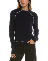 Bruno Magli Shaker Funnel Neck Wool & Cashmere-Blend Sweater