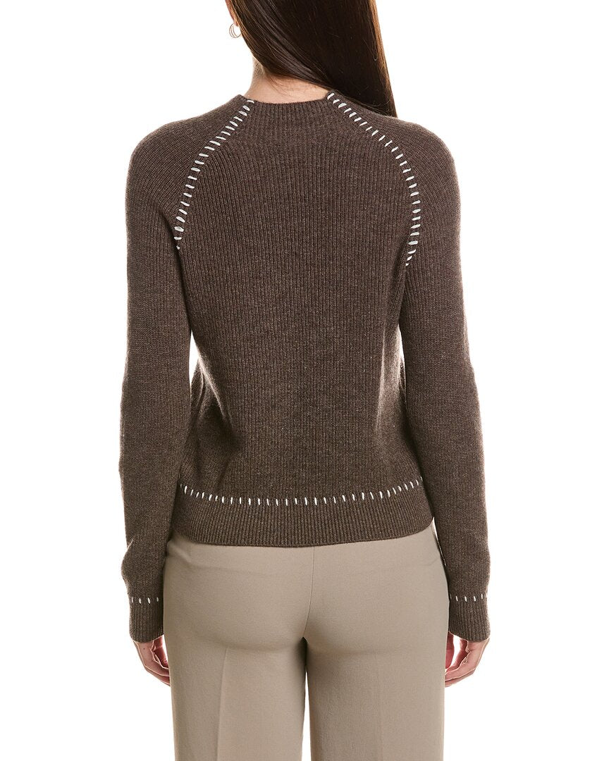 Bruno Magli Shaker Funnel Neck Wool & Cashmere-Blend Sweater