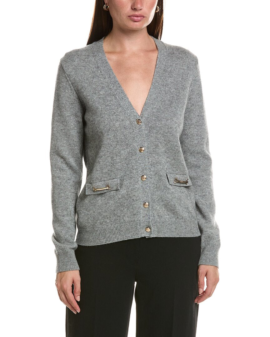 Bruno Magli Wool & Cashmere-Blend V-Neck Cardigan