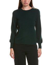 Bruno Magli Button Shoulder Wool & Cashmere-Blend Sweater