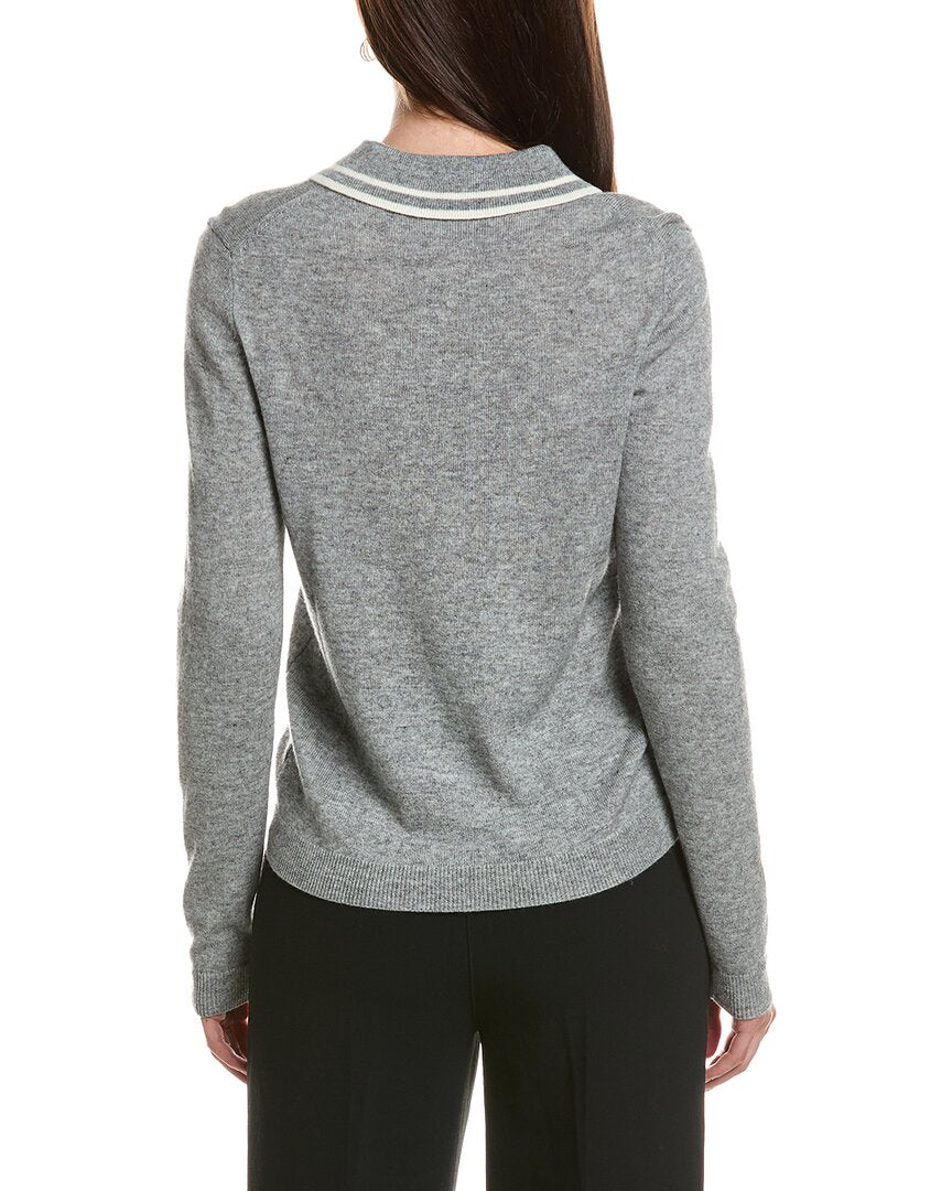 Bruno Magli Double Tipped Wool & Cashmere-Blend Polo Sweater