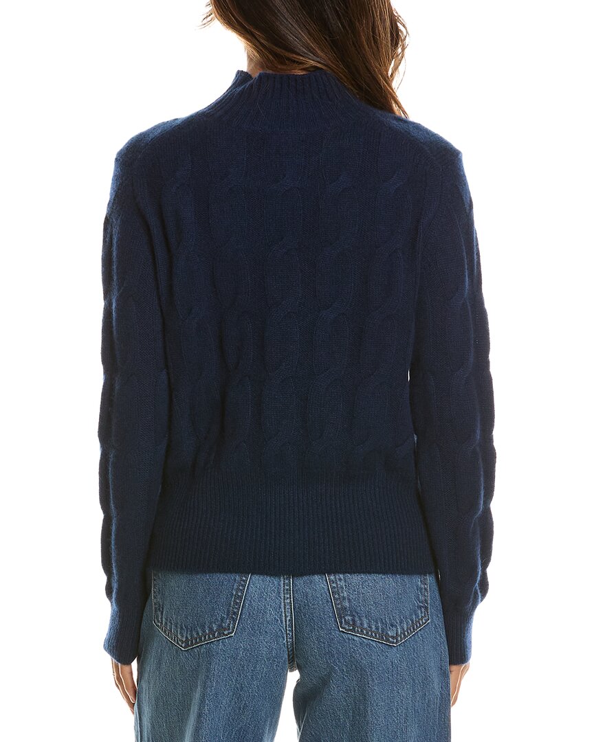 Forte Cashmere Cable Mock Neck 100% Cashmere Sweater