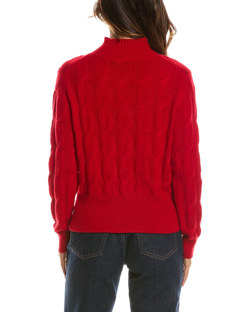 Forte Cashmere Cable Mock Neck 100% Cashmere Sweater