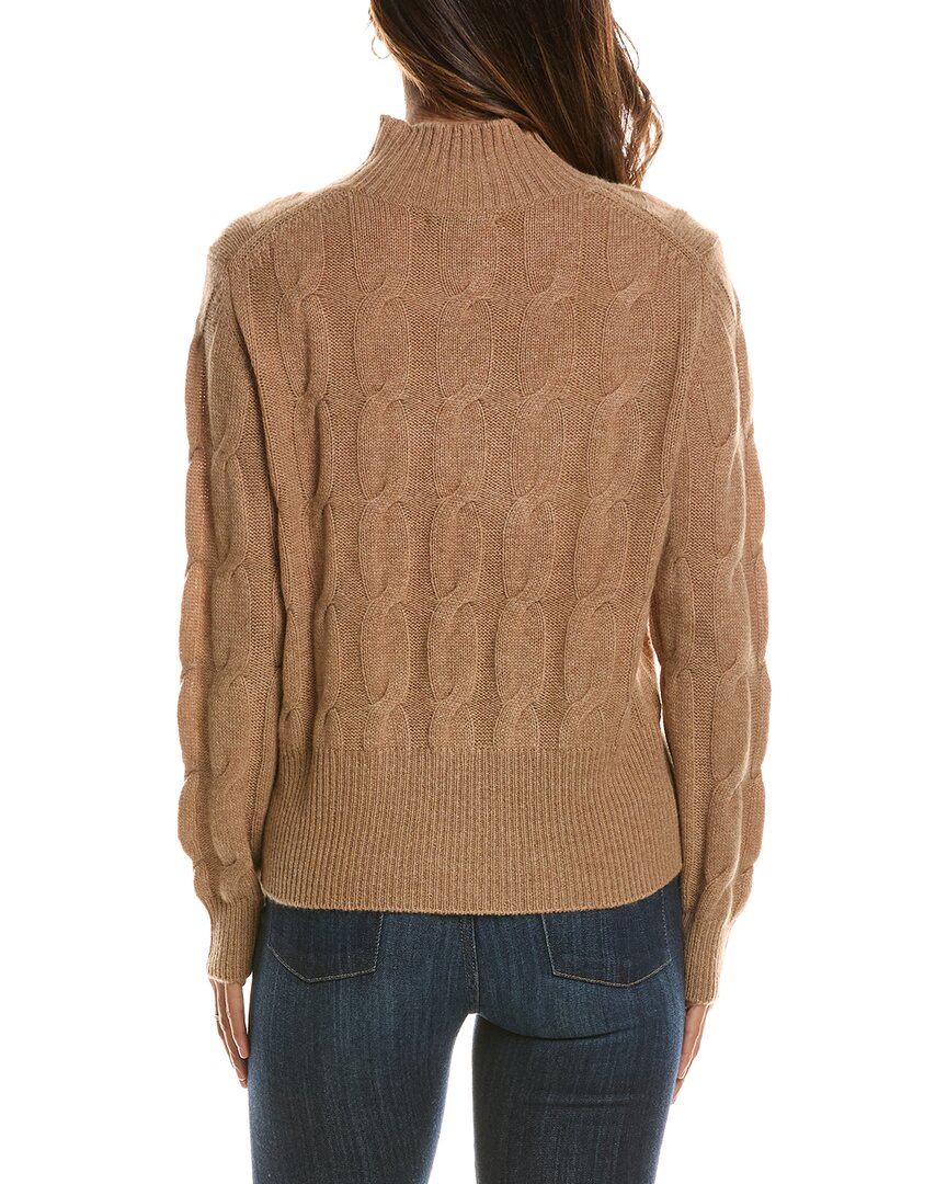 Forte Cashmere Cable Mock Neck 100% Cashmere Sweater