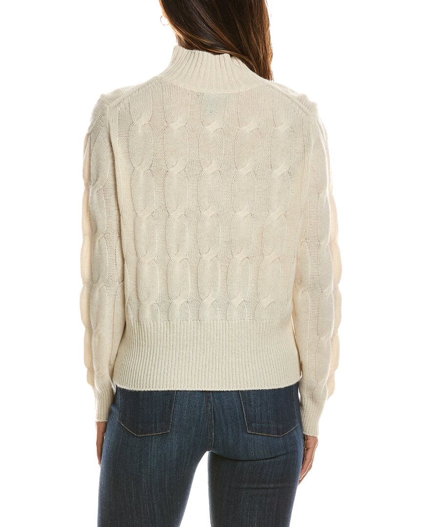 Forte Cashmere Cable Mock Neck 100% Cashmere Sweater