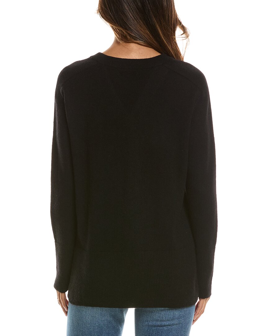 Forte Cashmere Hi Low Easy V-Neck 100% Cashmere Sweater