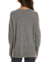 Forte Cashmere Hi Low Easy V-Neck 100% Cashmere Sweater