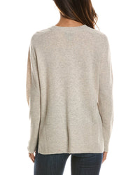 Forte Cashmere Hi Low Easy V-Neck 100% Cashmere Sweater