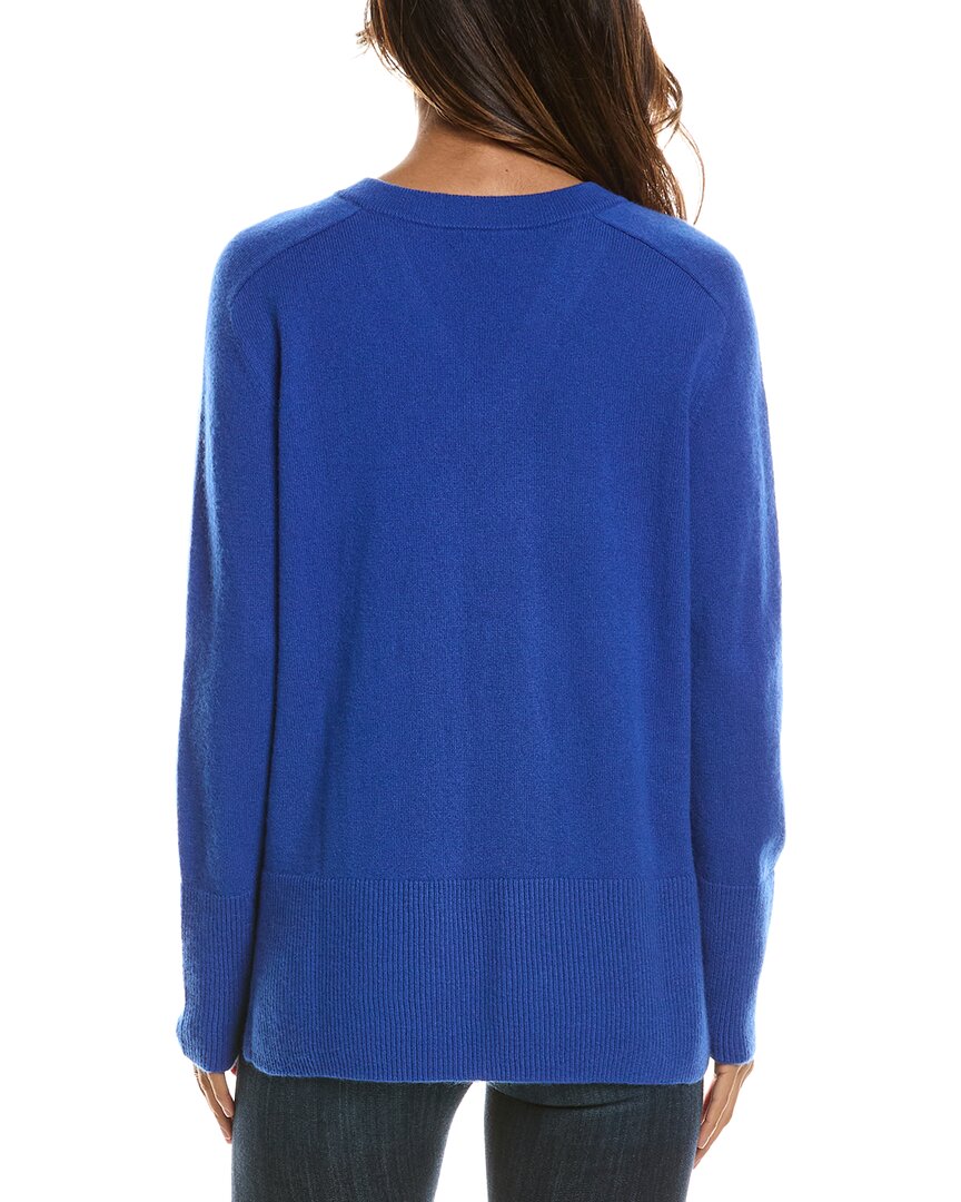 Forte Cashmere Hi Low Easy V-Neck 100% Cashmere Sweater