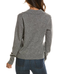 Forte Cashmere Split Neck 100% Cashmere Polo Sweater