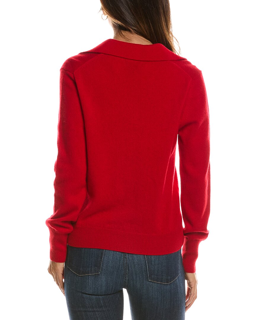 Forte Cashmere Split Neck 100% Cashmere Polo Sweater