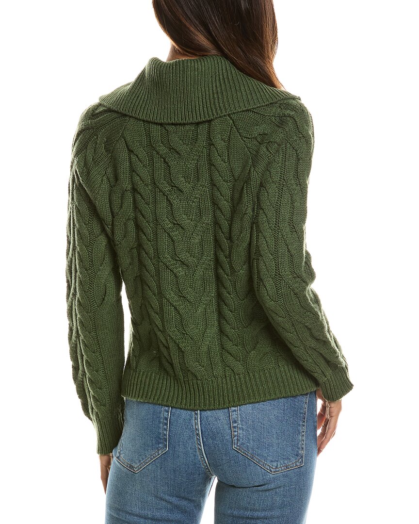Forte Cashmere Luxe Cable Wool & Cashmere-Blend Cardigan