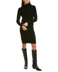 Forte Cashmere Turtleneck Wool & Cashmere-Blend Sweaterdress