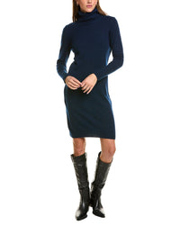 Forte Cashmere Turtleneck Wool & Cashmere-Blend Sweaterdress