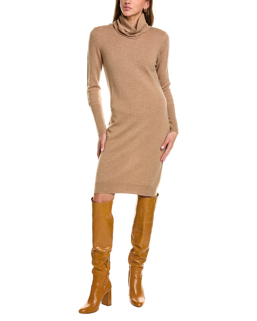 Forte Cashmere Turtleneck Wool & Cashmere-Blend Sweaterdress