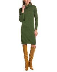 Forte Cashmere Turtleneck Wool & Cashmere-Blend Sweaterdress