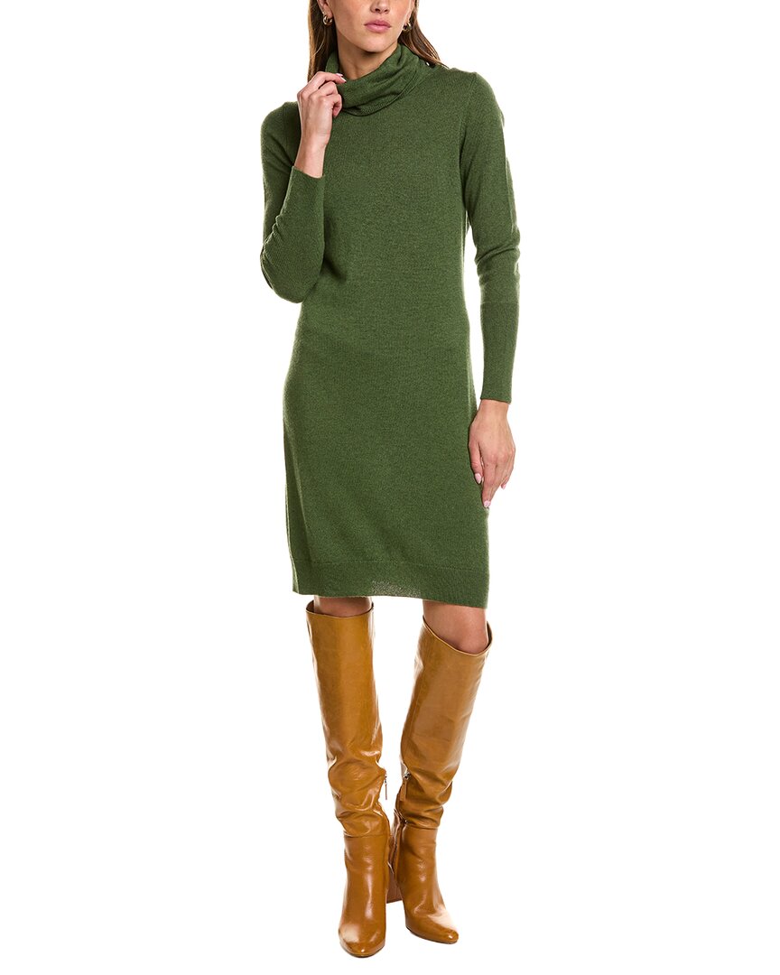 Forte Cashmere Turtleneck Wool & Cashmere-Blend Sweaterdress