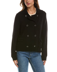 Forte Cashmere Double Breasted Wool & Cashmere-Blend Cardigan