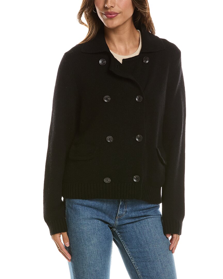 Forte Cashmere Double Breasted Wool & Cashmere-Blend Cardigan