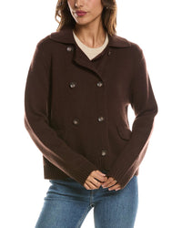 Forte Cashmere Double Breasted Wool & Cashmere-Blend Cardigan