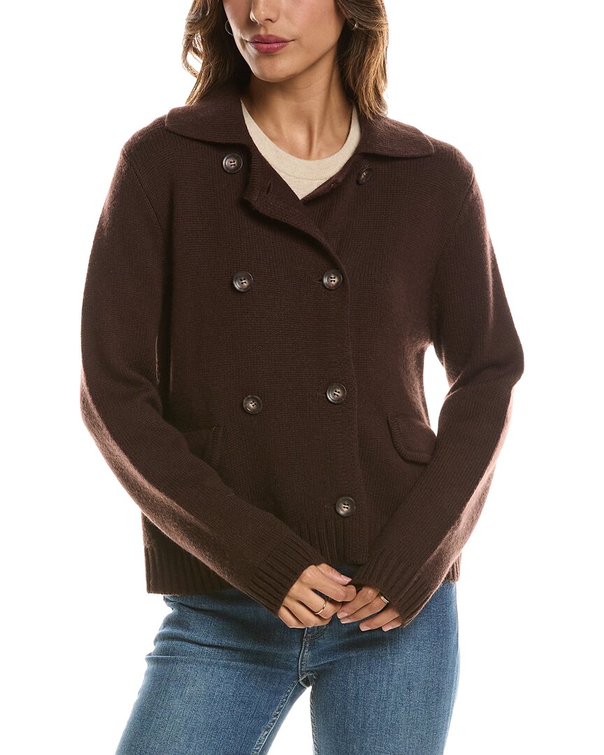 Forte Cashmere Double Breasted Wool & Cashmere-Blend Cardigan