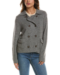 Forte Cashmere Double Breasted Wool & Cashmere-Blend Cardigan