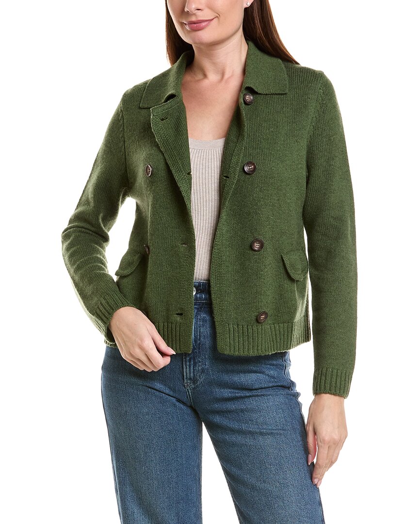 Forte Cashmere Double Breasted Wool & Cashmere-Blend Cardigan