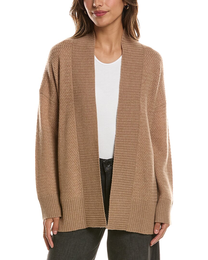 Forte Cashmere Textured 100% Cashmere Duster Cardigan