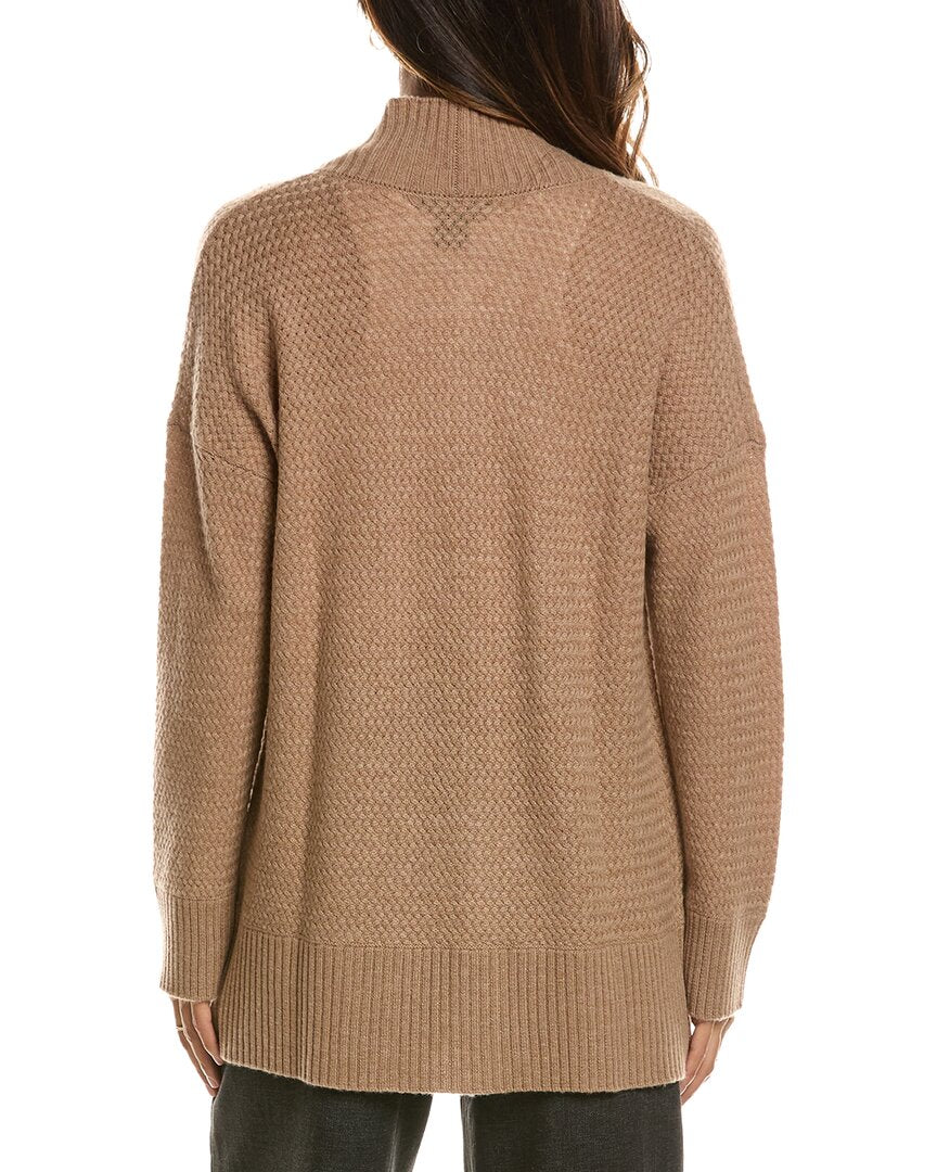 Forte Cashmere Textured 100% Cashmere Duster Cardigan