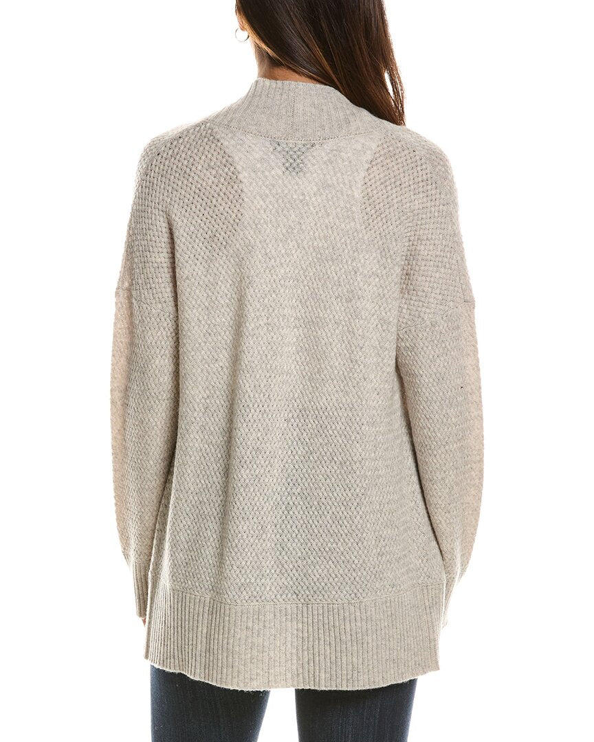 Forte Cashmere Textured 100% Cashmere Duster Cardigan