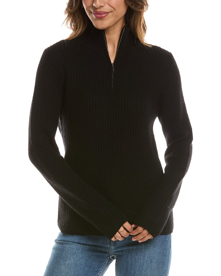 Forte Cashmere Zip Mock Neck 100% Cashmere Sweater