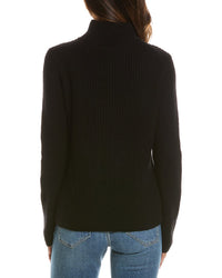 Forte Cashmere Zip Mock Neck 100% Cashmere Sweater