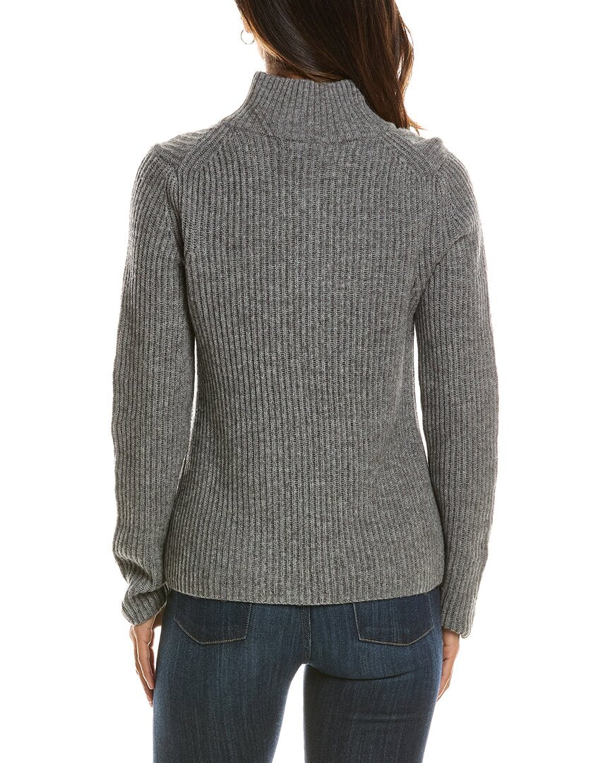 Forte Cashmere Zip Mock Neck 100% Cashmere Sweater