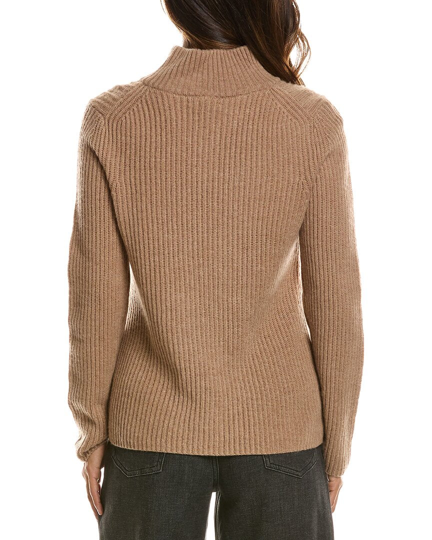 Forte Cashmere Zip Mock Neck 100% Cashmere Sweater