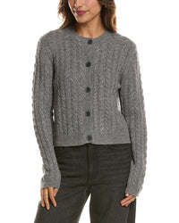 Forte Cashmere Cable Crewneck 100% Cashmere Cardigan