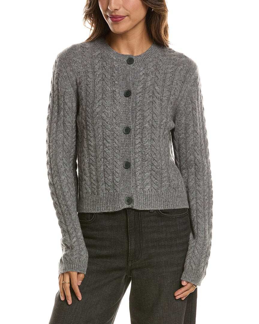 Forte Cashmere Cable Crewneck 100% Cashmere Cardigan