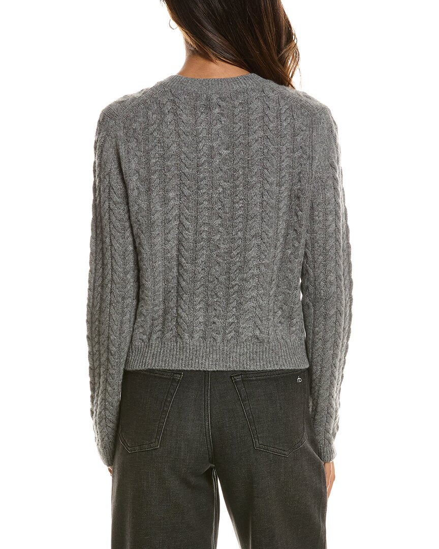 Forte Cashmere Cable Crewneck 100% Cashmere Cardigan