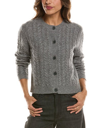 Forte Cashmere Cable Crewneck 100% Cashmere Cardigan