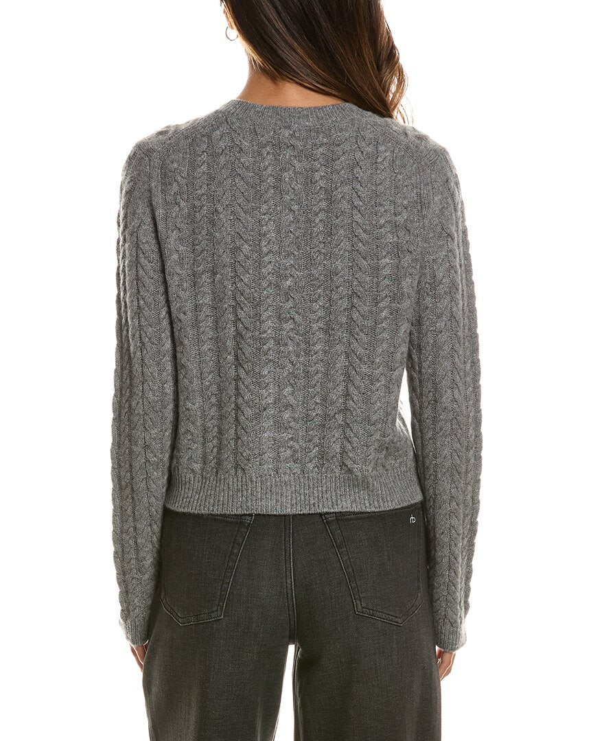 Forte Cashmere Cable Crewneck 100% Cashmere Cardigan