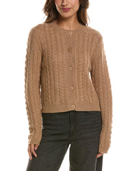 Forte Cashmere Cable Crewneck 100% Cashmere Cardigan