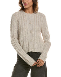 Forte Cashmere Cable Crewneck 100% Cashmere Cardigan