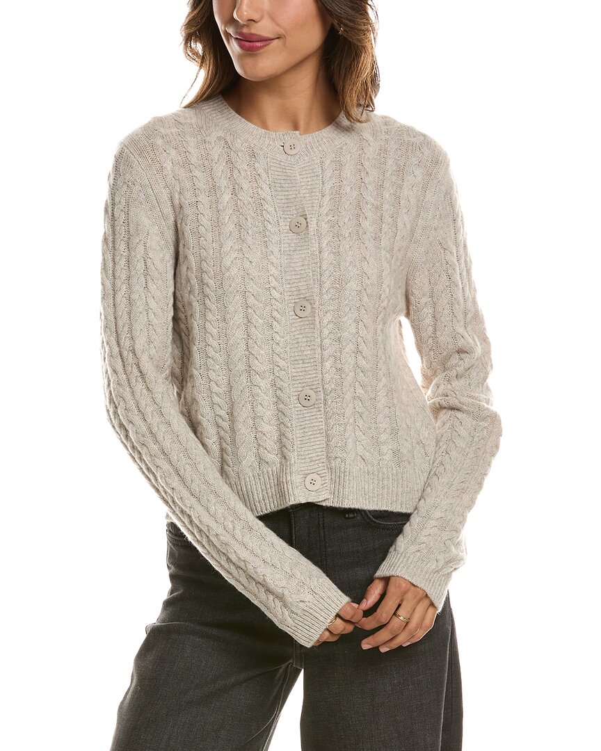 Forte Cashmere Cable Crewneck 100% Cashmere Cardigan