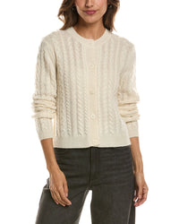 Forte Cashmere Cable Crewneck 100% Cashmere Cardigan