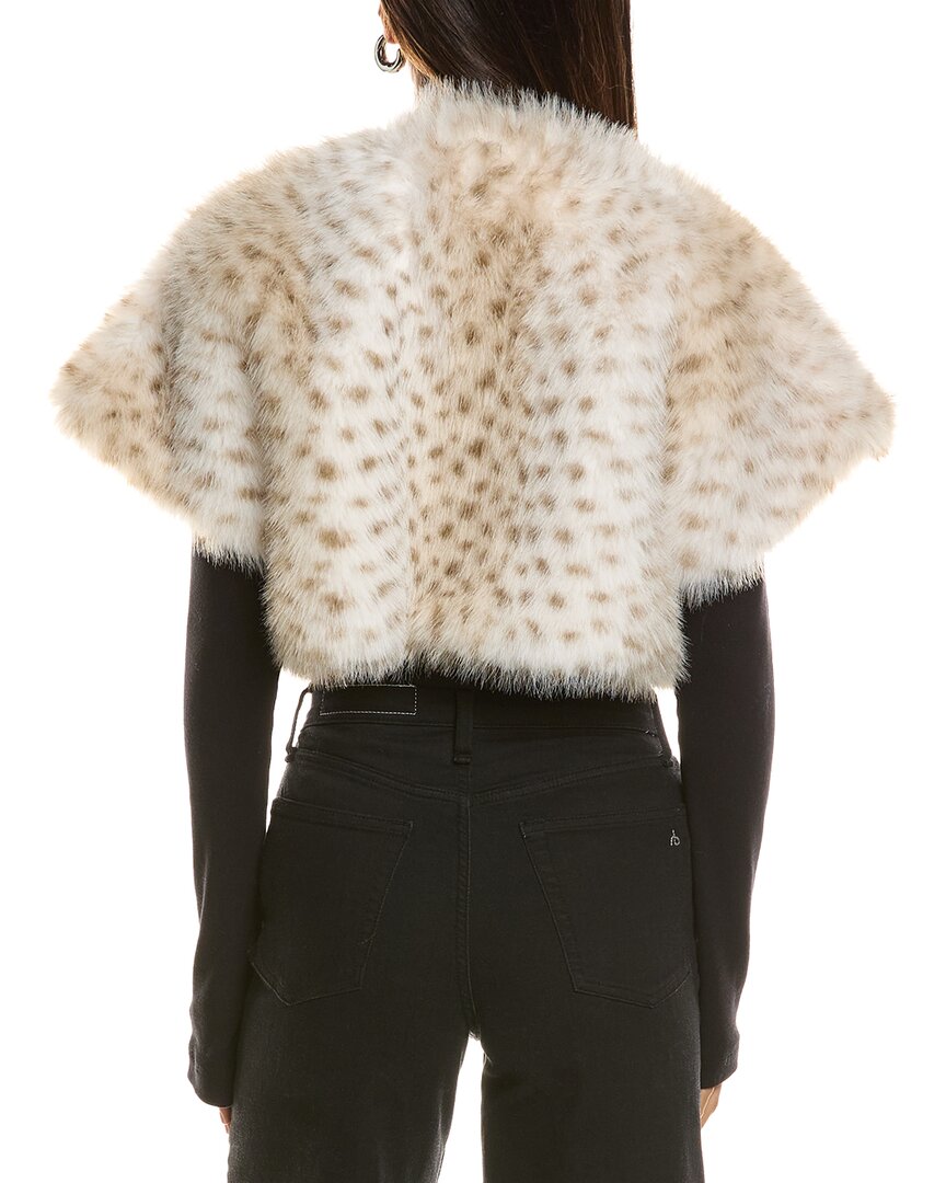 La Fiorentina Plush Spotted Short Capelet